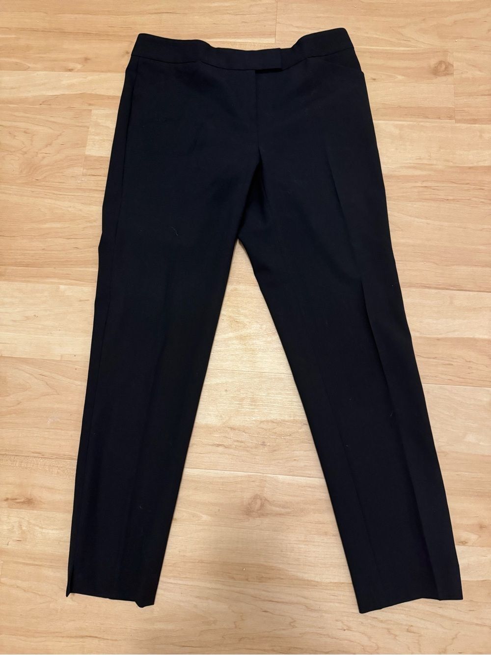 Lafayette 148 The Irving Classic Virgin Wool Black Trousers Size 6P